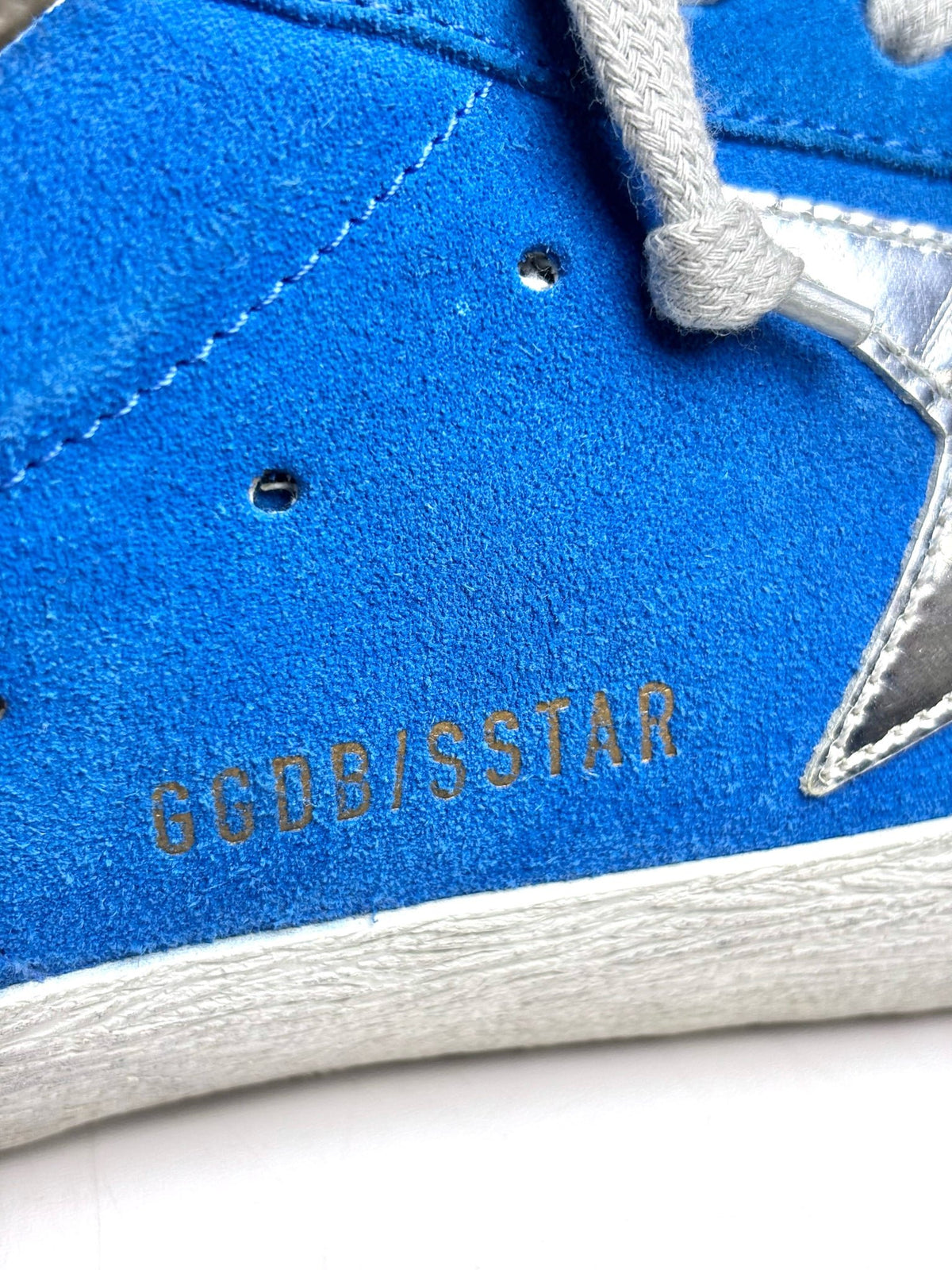 Blue W Shoe Size 41 Golden Goose Blue Suede Silver Star Pre-owned Sneakers