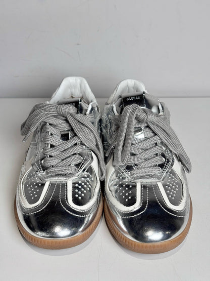 Metallic Silver W Shoe Size 7/7.5 Alohas Metallic Silver Sustainable Leather Women's Sneakers