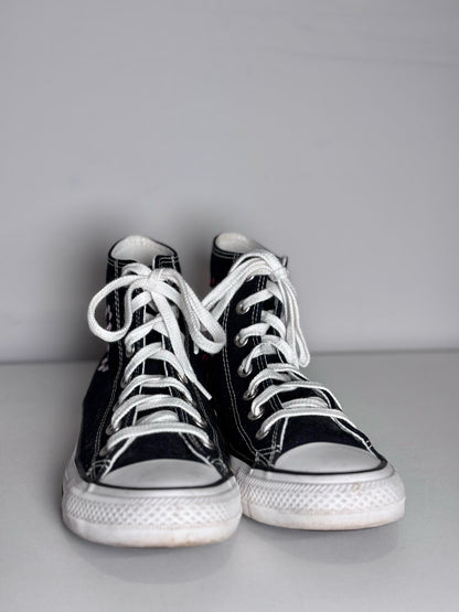 Black W Shoe Size 8 Converse Crafted With Love Black, Red Hearts Pre-owned Sneakers