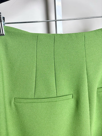 16 Women Size 16 Veronica Beard Green Solid Women's Polyester Pre-owned Pants