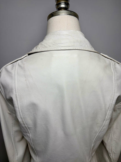 2 Women Size 2 3.1 Phillip Lim Bone Pure Leather Pre-Owned Moto Jacket