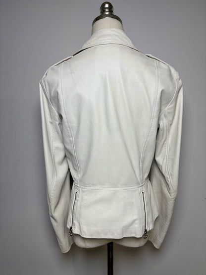 2 Women Size 2 3.1 Phillip Lim Bone Pure Leather Pre-Owned Moto Jacket