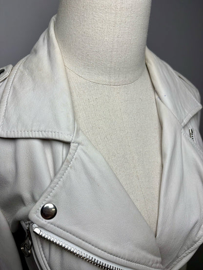 2 Women Size 2 3.1 Phillip Lim Bone Pure Leather Pre-Owned Moto Jacket