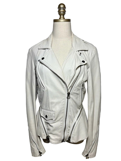 2 Women Size 2 3.1 Phillip Lim Bone Pure Leather Pre-Owned Moto Jacket
