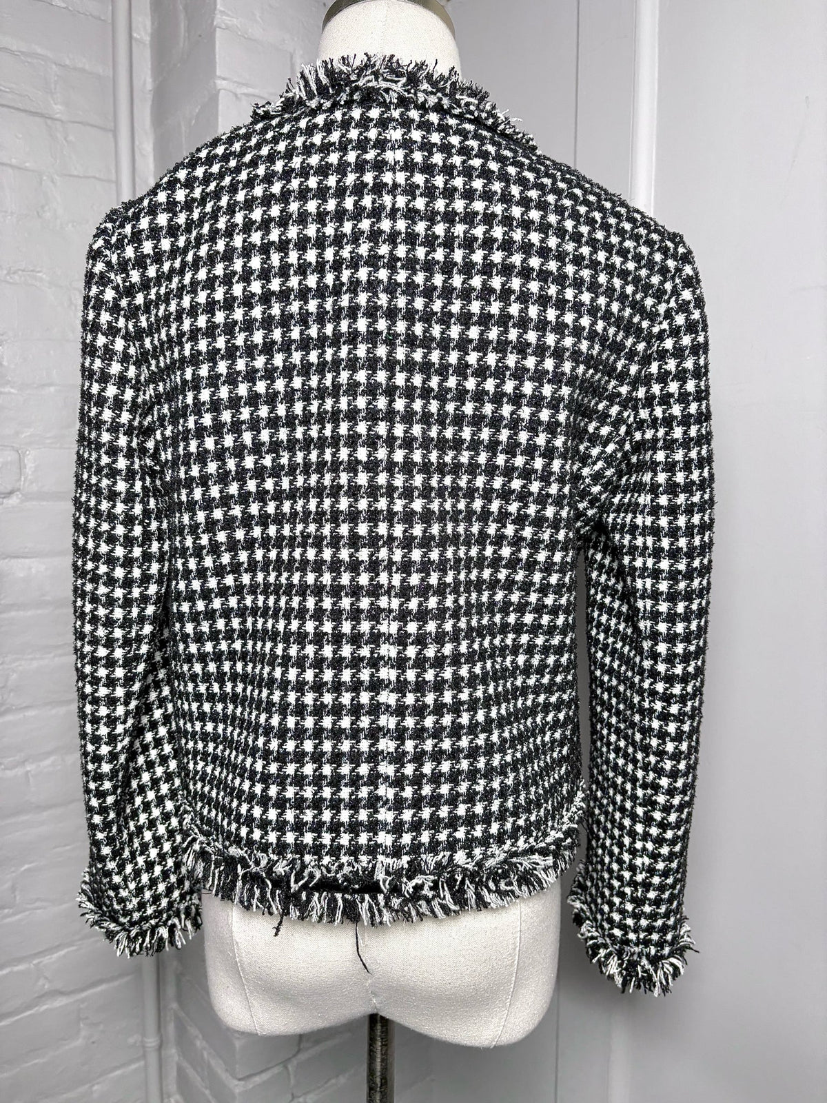 2 Women Size 2 Kate Spade New York Black & White Tweed Pre-owned Blazer