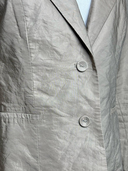 2 Women Size 2 Veronica Beard Dickey-Ready Zipper Beige Solid Pre-owned Jacket