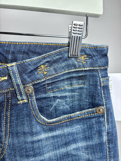 25 Women Size 25 R Jeans Blue Denim Women's Cotton Blend Pre-owned Jeans