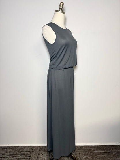 3 Women Size 3 Y's Yohji Yamamoto Charcoal/Gray Sleeveless Pre-owned Midi Dress