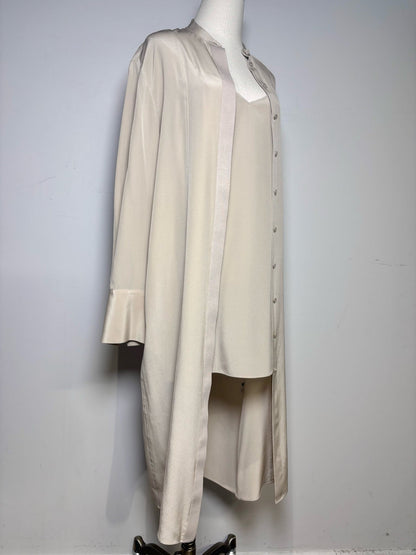 36 (2) Women Size 36 (2) Joseph Taupe Solid Women's Pure Silk Pre-owned Dress