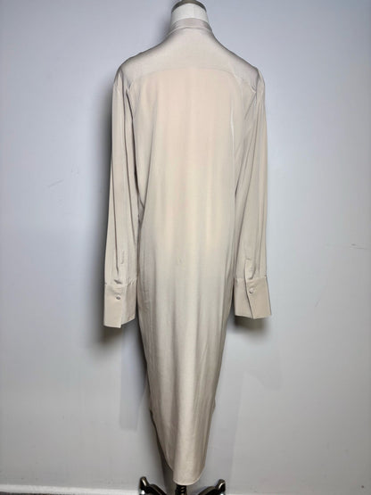 36 (2) Women Size 36 (2) Joseph Taupe Solid Women's Pure Silk Pre-owned Dress
