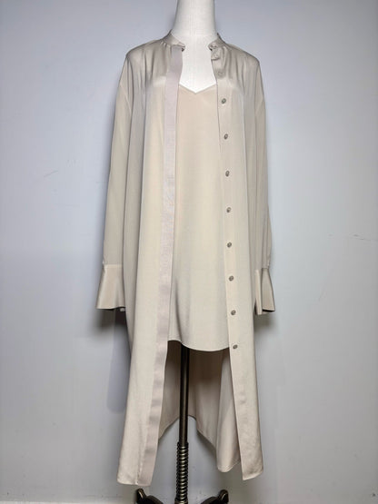 36 (2) Women Size 36 (2) Joseph Taupe Solid Women's Pure Silk Pre-owned Dress