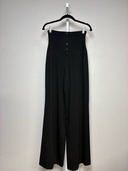36 Women Size 36 Chanel Boutique Black Solid Pure Wool Women's Pre-owned Pants