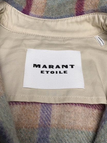 38 Women Size 38 Etoile Isabel Marant Faxon Mint Purple Plaid Wool Blend Pre-Owned Jacket