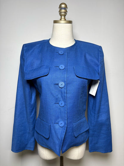 38 (2 - 4 US) Women Size 38 (US 2–4) Saint Laurent Rive Gauche Vintage Pre-Owned Fitted Jacket
