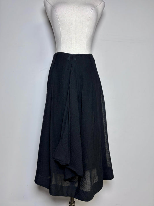 40 (4 - 6 US) Women Size 40 (4 - 6 US) Alexander McQueen Black Wool A-line Skirt