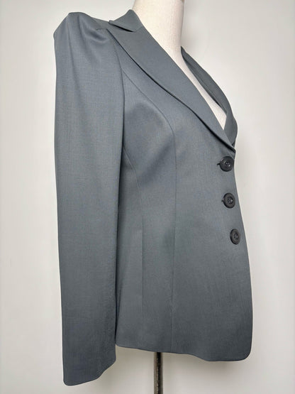 40 Women Size 40 Emporio Armani Green Solid Blazer