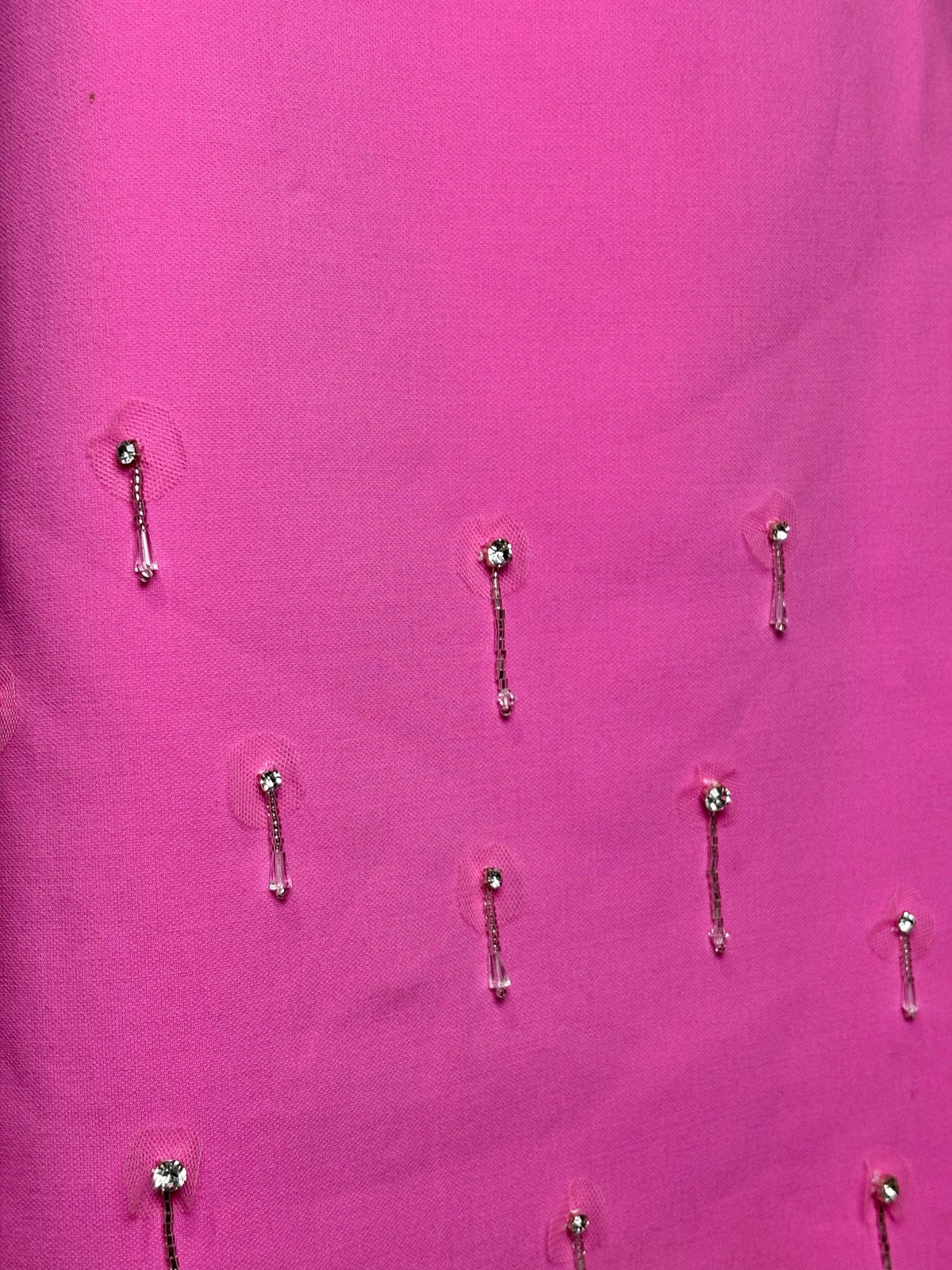 6 Women Size 6 Likely Hot Pink Solid Polyester Blend Women's Polyester Blend Dress