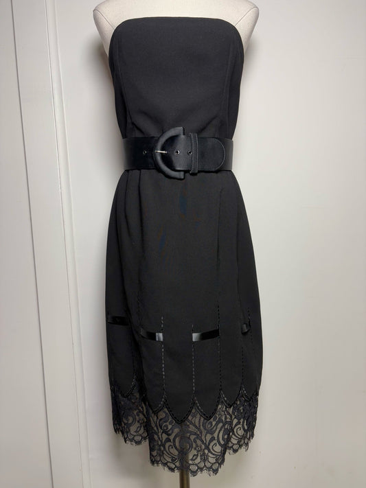 6 Women Size 6 Shani Black Solid Vintage Dress