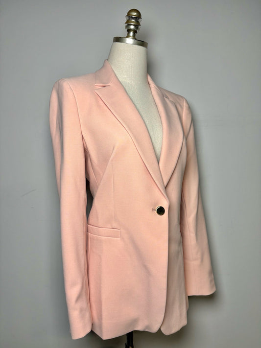 8 Women Size 8 Alice + Olivia Light Pink Solid Polyester Blend Jacket