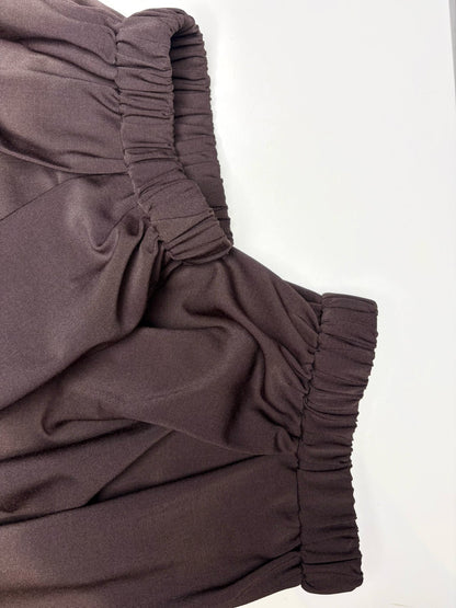 8 Women Size 8 Tibi Brown Balloon w/Pleats Wool Blend Pre-owned Pants