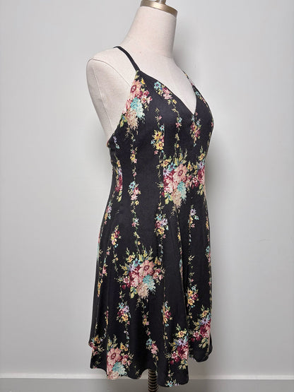 M Women Size M Alice + Olivia Black, yellow, green, blue Floral Viscose Dress