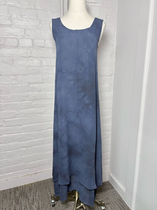 M Women Size M Max Mara Blue Solid Silk Midi Dress