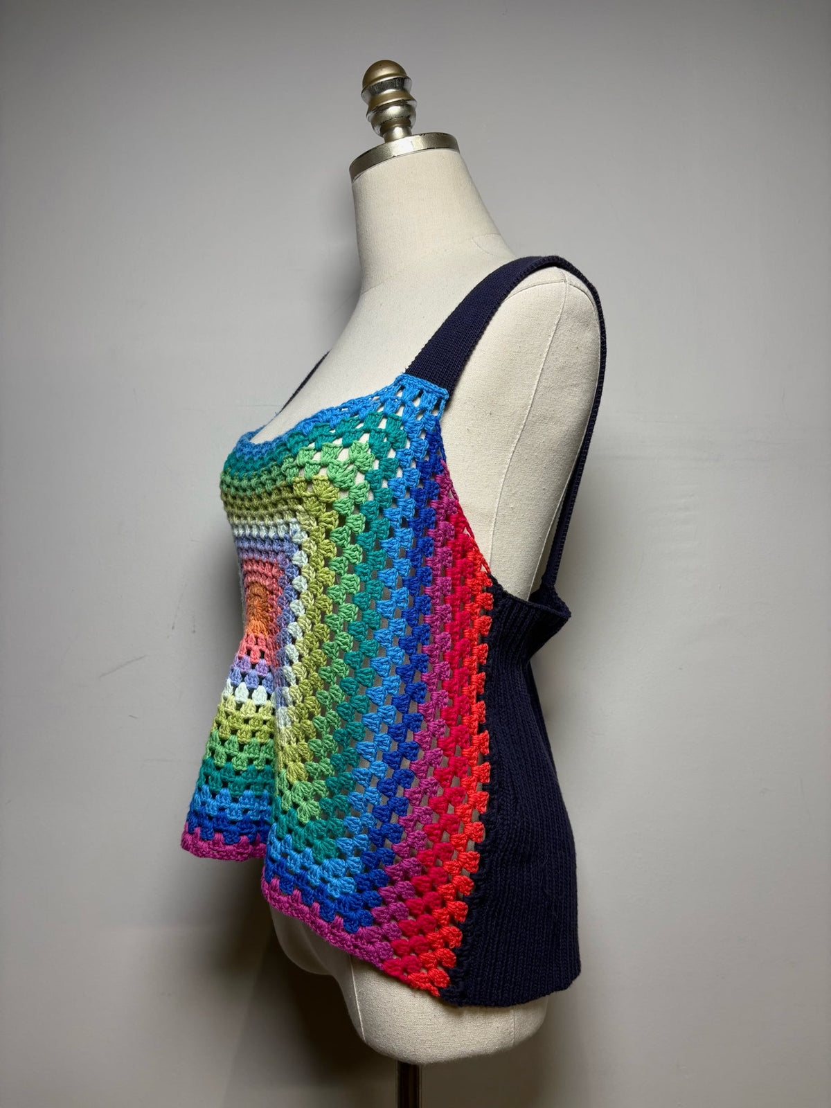 M Women Size M Pistola Vivienne Crochet Rainbow Pure Cotton Pre-owned Top