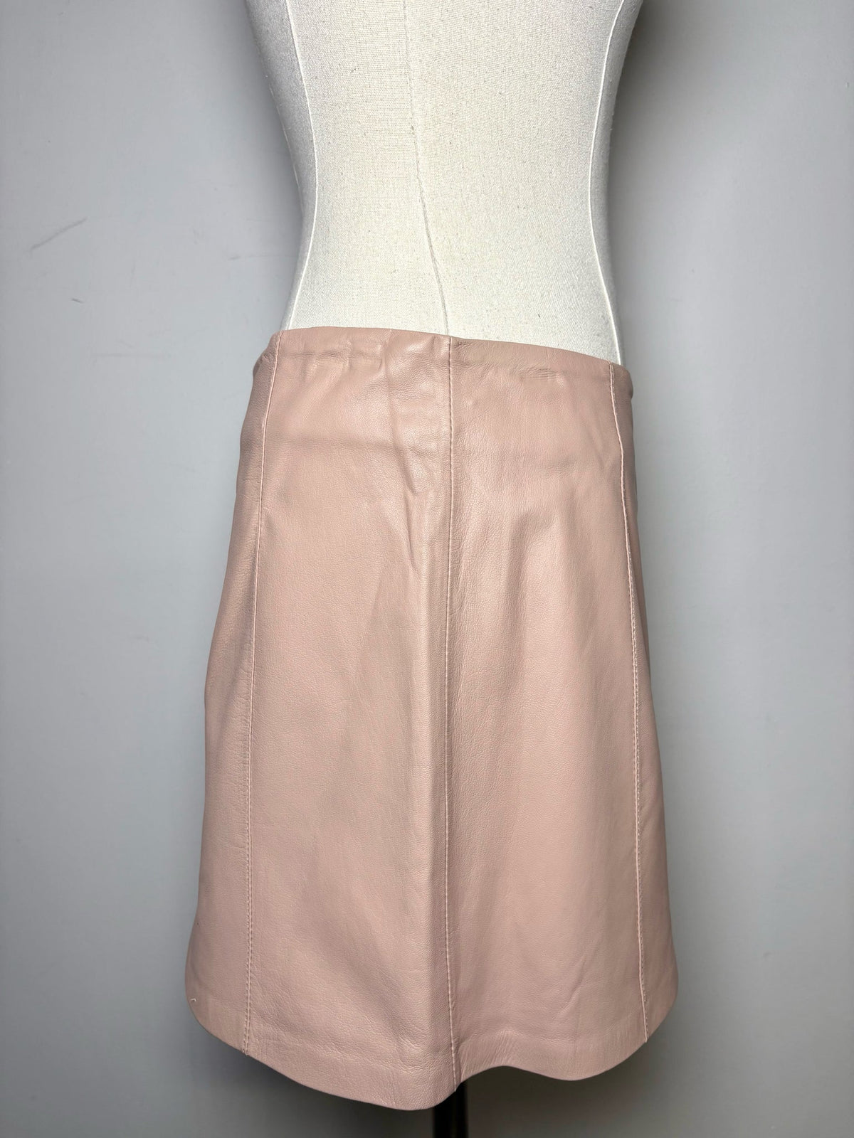 S Women Size S Alexander Wang Dusty Pink Solid Leather Pre-owned Skirt