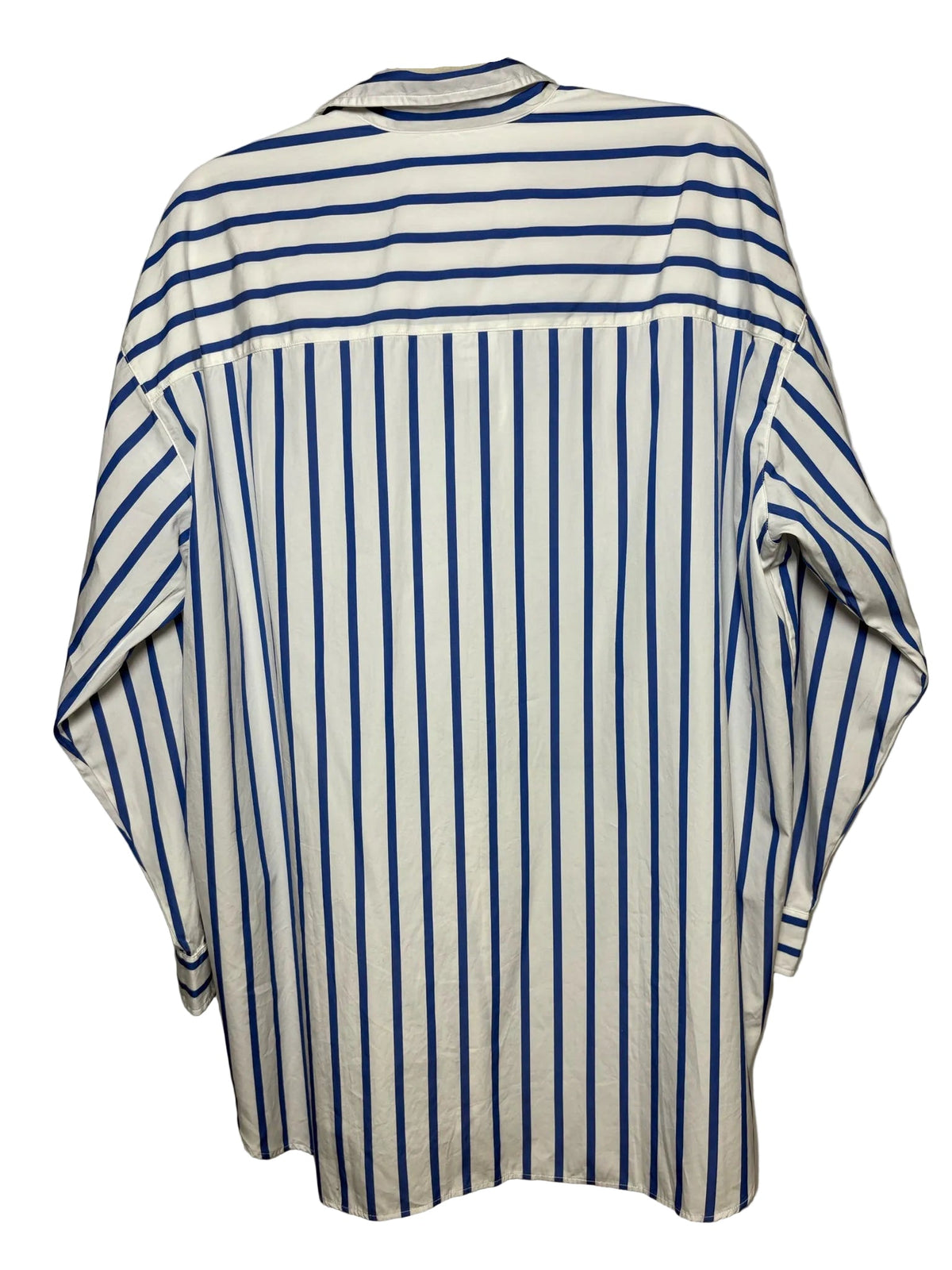 S Women Size S Frank & Eileen Shirley White & Blue Stripe Pure Cotton Pre-Owned Blouse