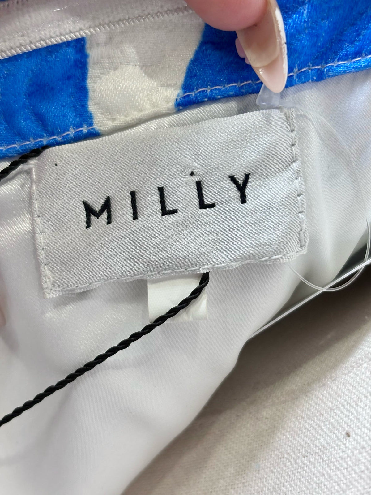 S (Estimate) Women Size S Milly Annette Dream Rose Blue, White Ballgown NWT Pre-owned
