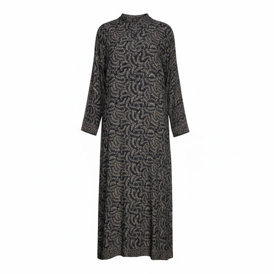 S Women Size S Natalie Martin Black & Brown Foliage 100% Silk Women's Dress