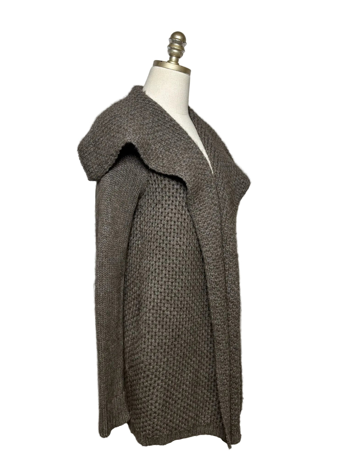 XS Women Size XS Vince Taupe Wool Yak Chunky Knit Pre-Owned Long Sweater