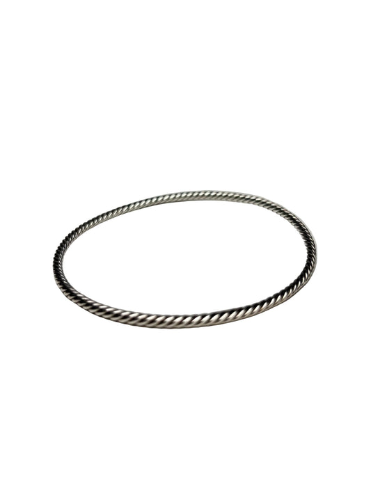 David Yurman sterling silver twisted cable slip-on bangle.