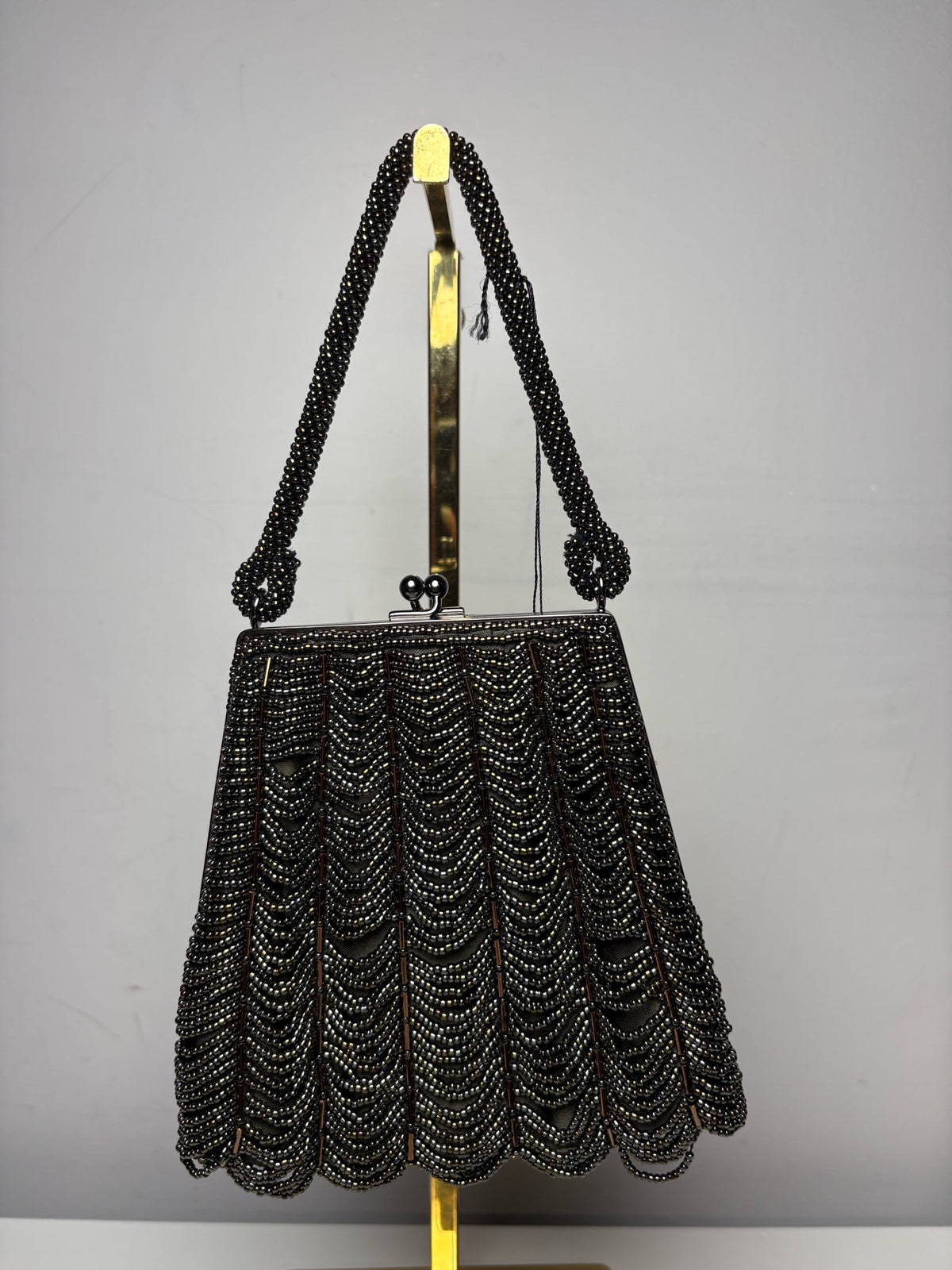 Women's Inge Christopher Bronze Beaded Vintage NWT Pre-Owned Mini Purse