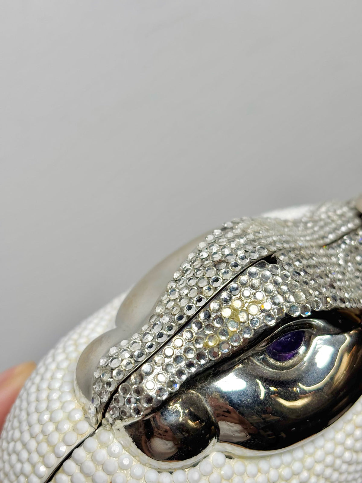 Women's Judith Leiber Rabbit Vintage Metal, Swarovski Crystals Pre-owned Purse