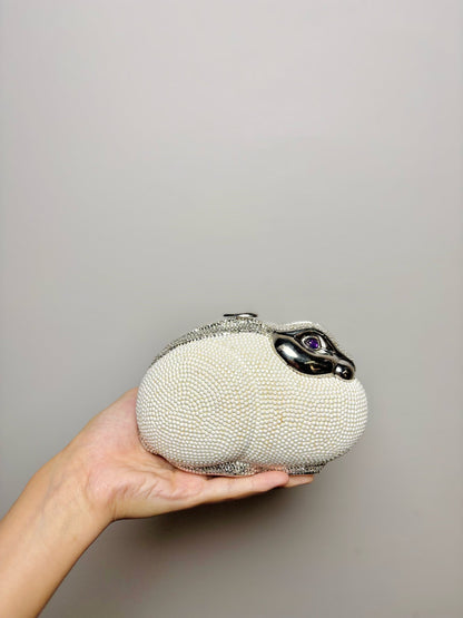 Women's Judith Leiber Rabbit Vintage Metal, Swarovski Crystals Pre-owned Purse
