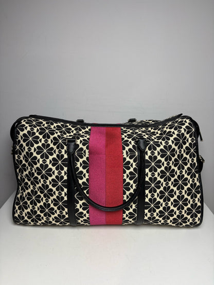 Women's Kate Spade New York Canvas Leather Vintage Early 2000s Pre-Owned Weekender Tote - VIDA STYLE SHOP