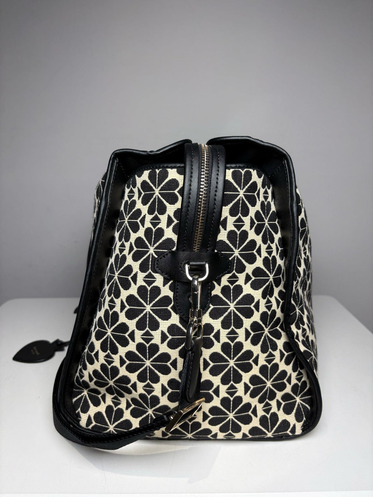 Women's Kate Spade New York Canvas Leather Vintage Early 2000s Pre-Owned Weekender Tote - VIDA STYLE SHOP