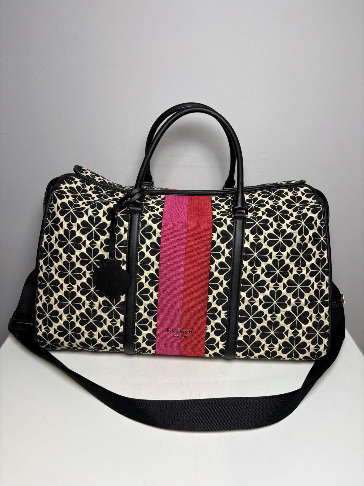 Women's Kate Spade New York Canvas Leather Vintage Early 2000s Pre-Owned Weekender Tote - VIDA STYLE SHOP