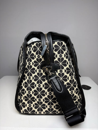 Women's Kate Spade New York Canvas Leather Vintage Early 2000s Pre-Owned Weekender Tote - VIDA STYLE SHOP