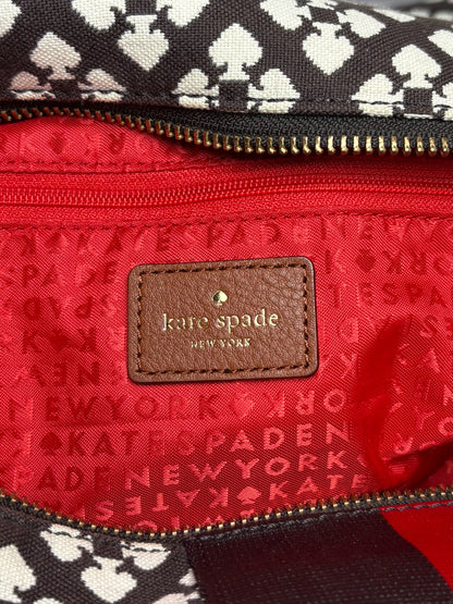 Women's Kate Spade Spade Monogram Canvas Vintage Early 2000s Pre-Owned Weekender Tote Bag - VIDA STYLE SHOP