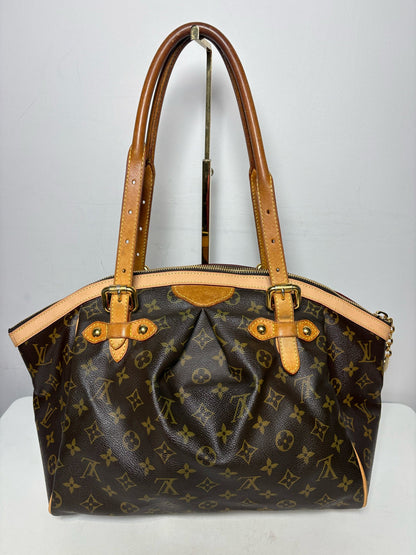 Women's Louis Vuitton Tivoli GM 2007 Monogram Coated Canvas Vachetta Leather Pre-Owned Tote Purse - VIDA STYLE SHOP