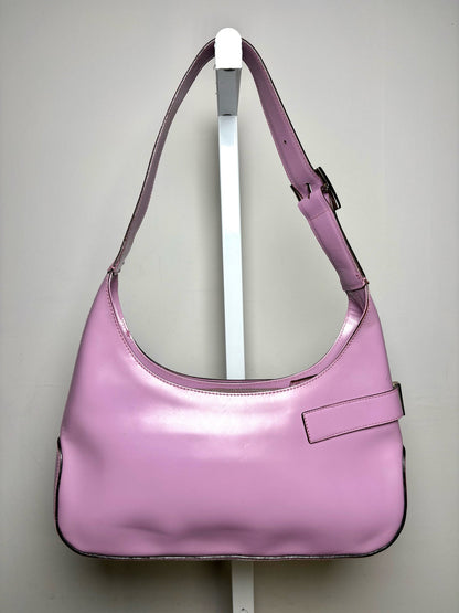 Women's Salvatore Ferragamo Gancini Lilac Leather Authentic Pre-Owned Hobo Shoulder Bag