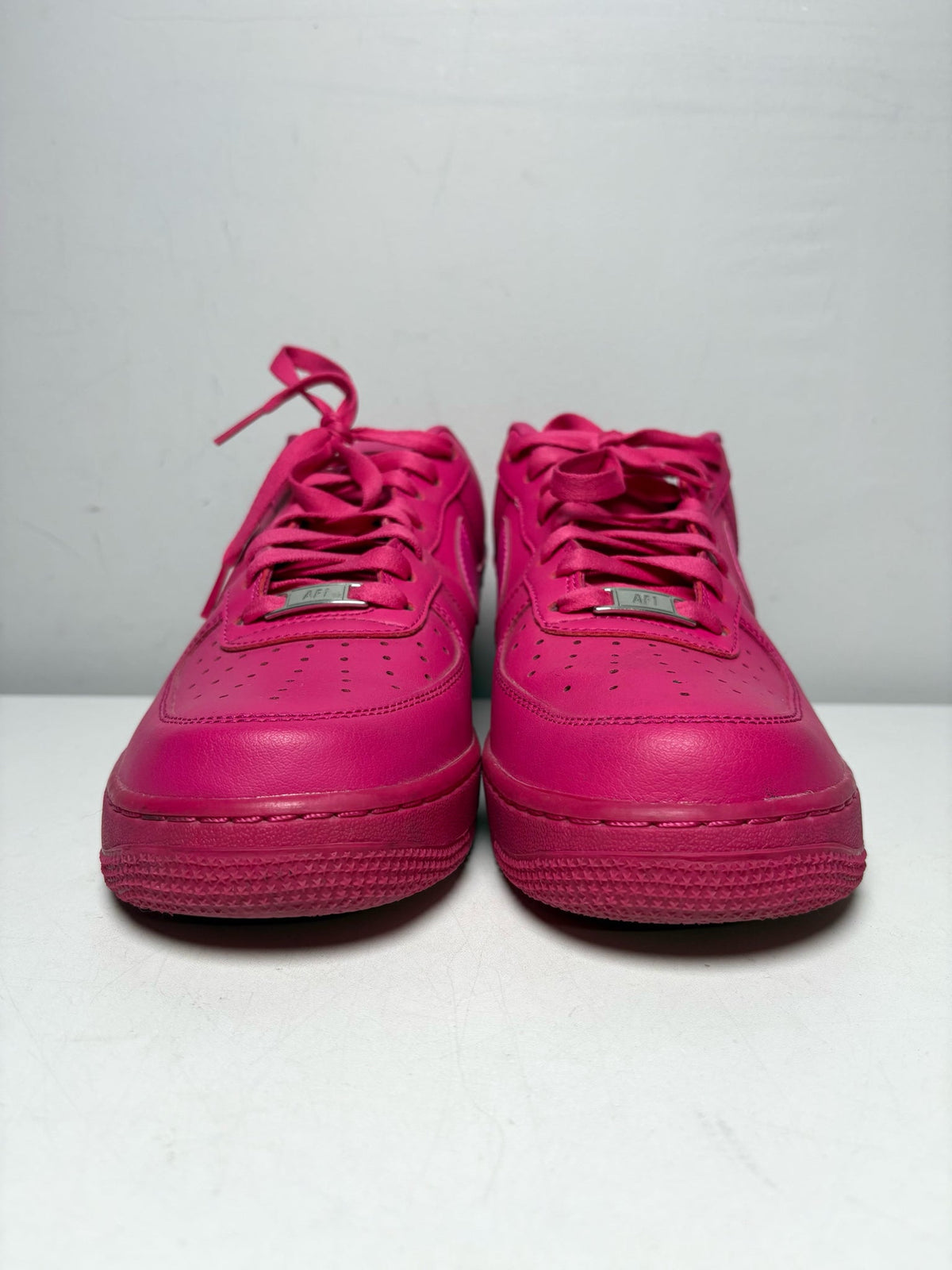 Pink Women's Shoe Size 10 Nike Air Force 1 Fuchsia Pink Leather Pre-Owned Low-Top Sneakers