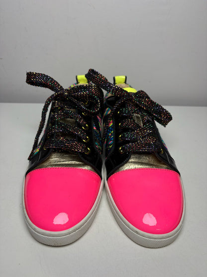 Women's Shoe Size 38 Christian Louboutin Gondoliere Multicolor Knit Pre-Owned Sneakers - VIDA STYLE SHOP