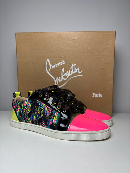 Women's Shoe Size 38 Christian Louboutin Gondoliere Multicolor Knit Pre-Owned Sneakers - VIDA STYLE SHOP