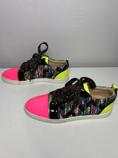 Women's Shoe Size 38 Christian Louboutin Gondoliere Multicolor Knit Pre-Owned Sneakers - VIDA STYLE SHOP