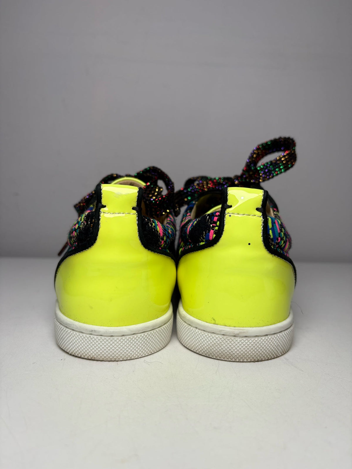 Women's Shoe Size 38 Christian Louboutin Gondoliere Multicolor Knit Pre-Owned Sneakers - VIDA STYLE SHOP