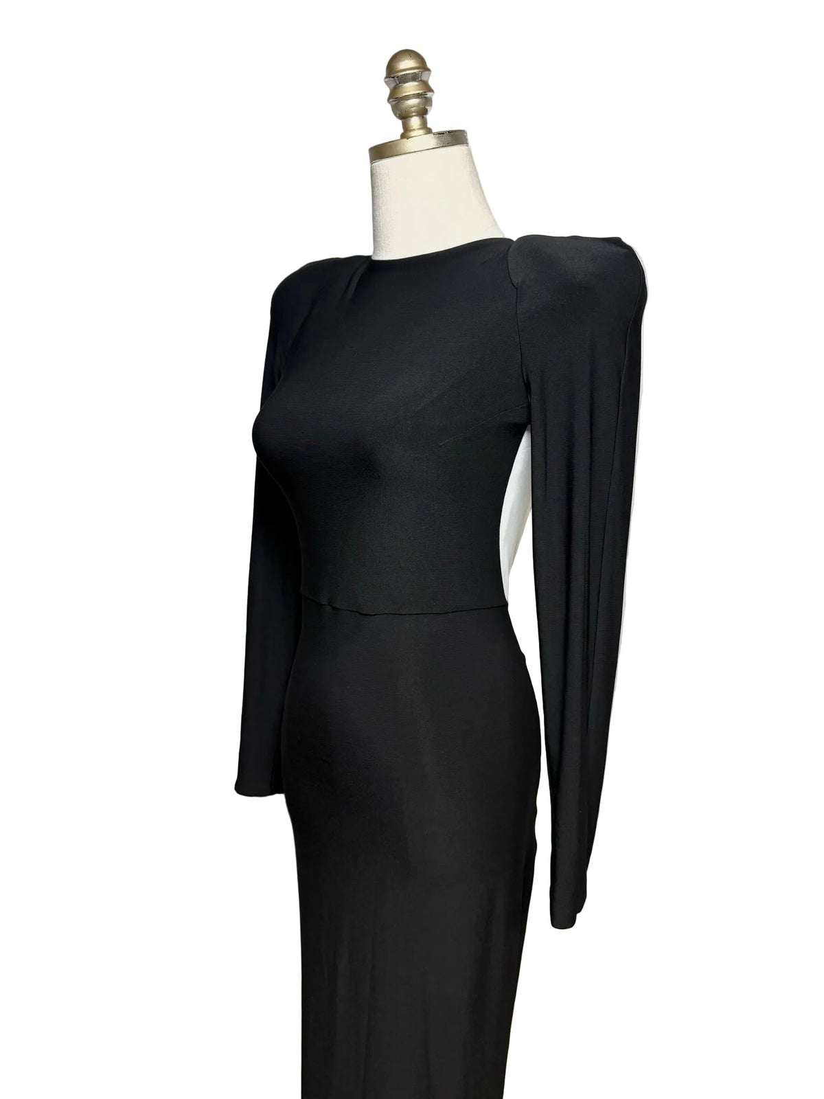 2 Women's Size 2 Zhivago Contradiction Black White Colorblock Polyester NWT Pre-Owned Floor-Length Dress