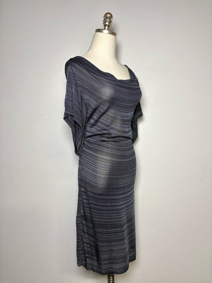 M Women's Size M Escada Sport Black & Gray Cowl Neck Knit Dress